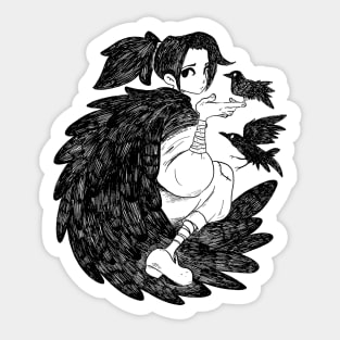 Crow Girl Sticker